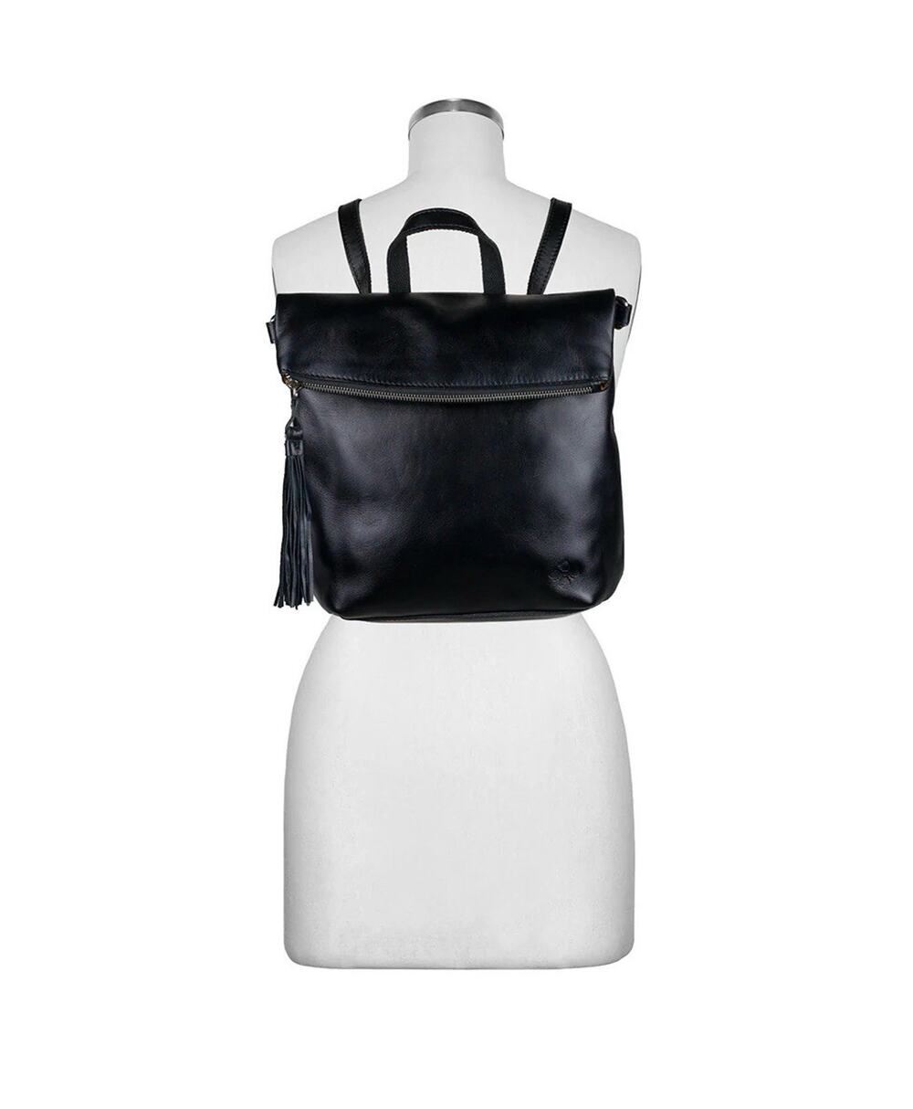 Patricia Nash Heritage Collection Luzille Backpack Black Leather Bag NWT $249